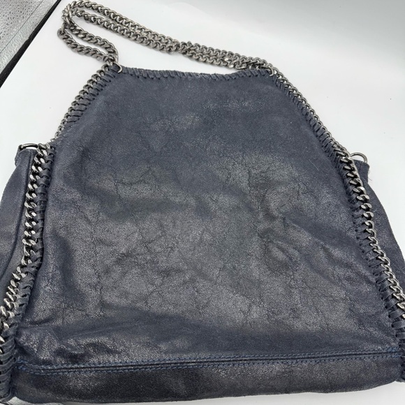 Falabella inspired Blue‎ Sparkle Shoulder Bag Chain and Slouchy Shape - Picture 2 of 6